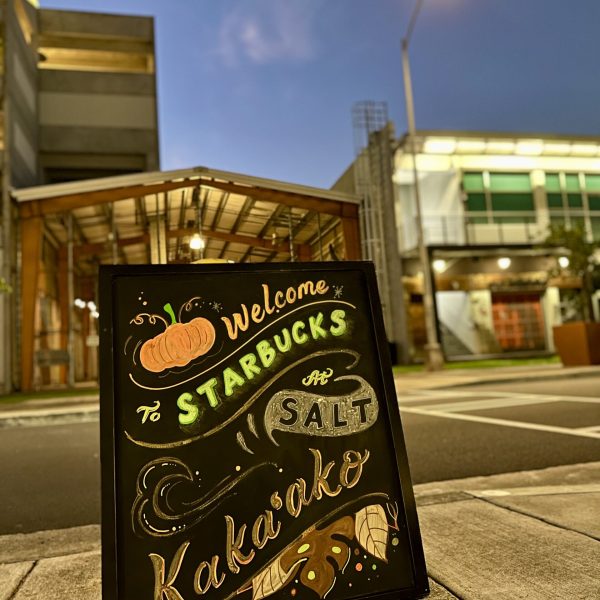 Chalk Sign for Starbucks Kakaako
