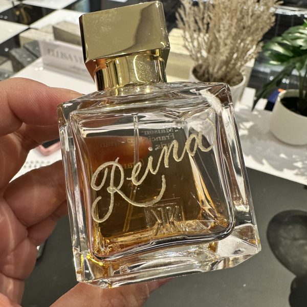 Hand engraved perfume bottle