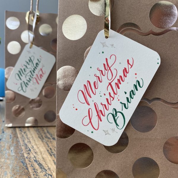 Calligraphy Christmas Gift Tags