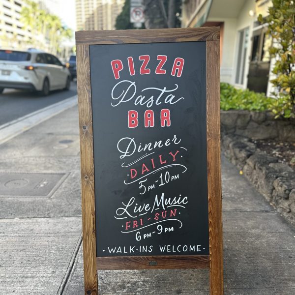 Custom Chalkboard sign for San Paolo Pizza and Wine in Waikiki