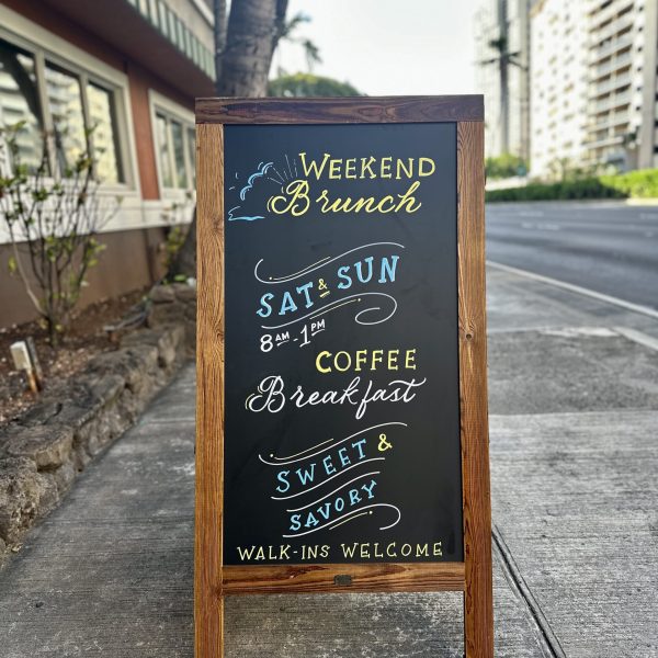 Custom Chalkboard sign for San Paolo Pizza and Wine in Waikiki