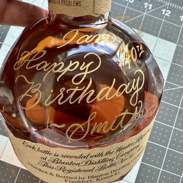 Hand Engraved Blanton's Bourbon